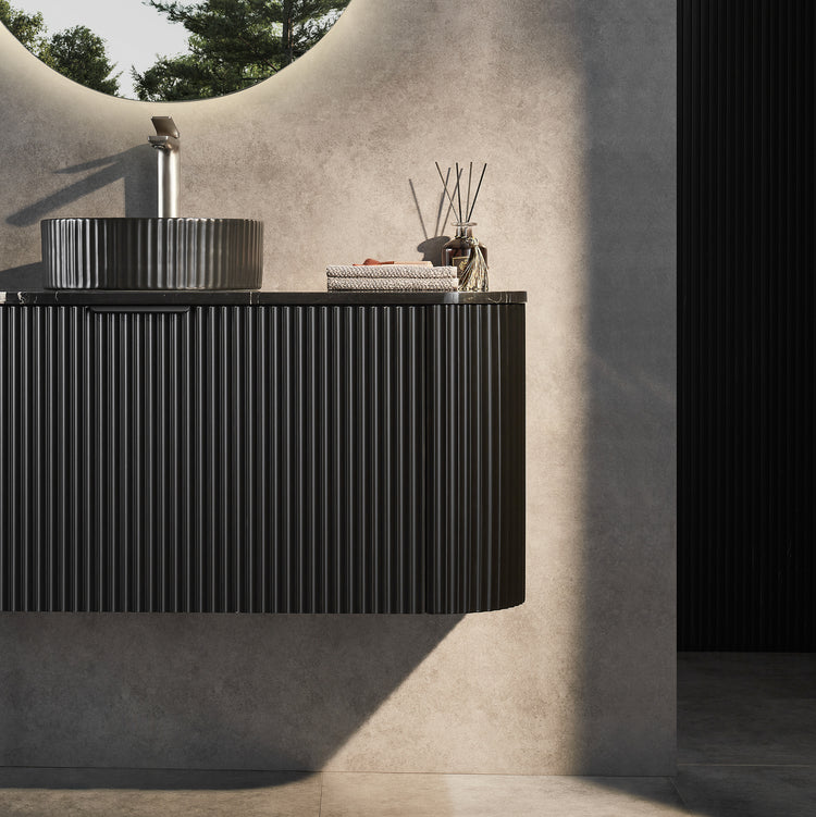 VITO AVANTTI Fluted Curved Vanity With Soft Closing Drawers 1200-1800mm (AVT1200W-AVT1800W)