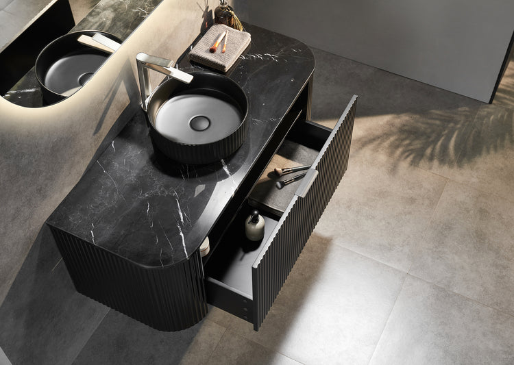 VITO AVANTTI Fluted Curved Vanity With Soft Closing Drawers 1200-1800mm (AVT1200W-AVT1800W)