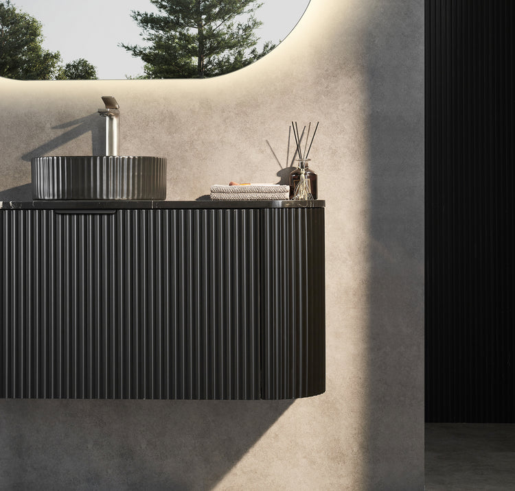 VITO AVANTTI Fluted Curved Vanity With Soft Closing Drawers 1200-1800mm (AVT1200W-AVT1800W)