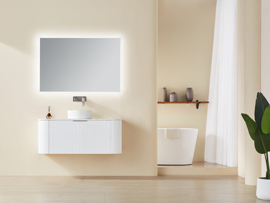 VITO AVANTTI Fluted Curved Vanity With Soft Closing Drawers 1200-1800mm (AVT1200W-AVT1800W)