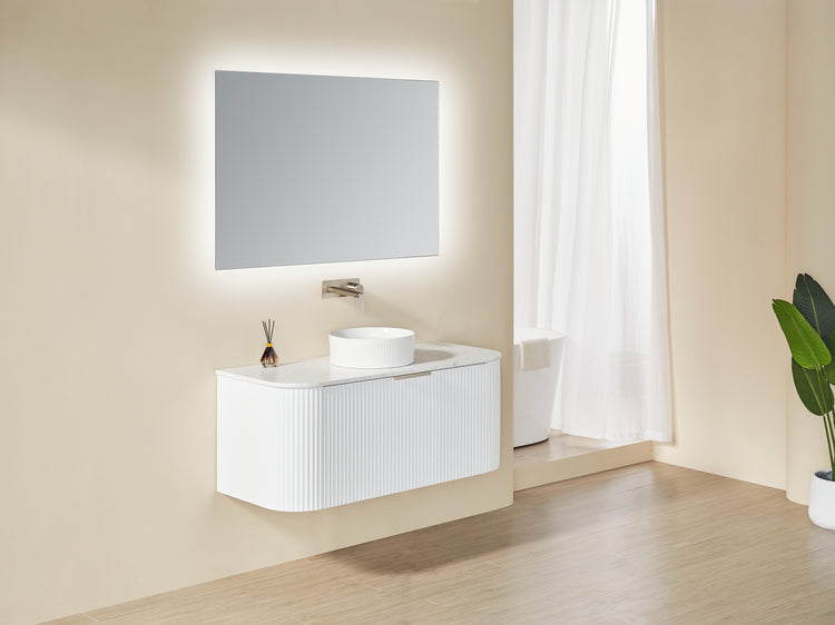 VITO AVANTTI Fluted Curved Vanity With Soft Closing Drawers 1200-1800mm (AVT1200W-AVT1800W)