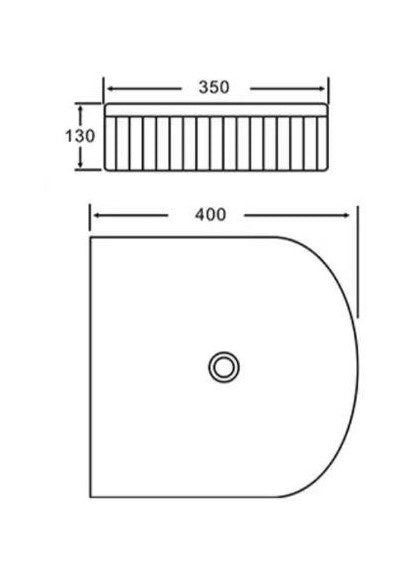VITO Athena Fluted Arch Premium Ceramic Above-Counter Basin 400*360*130mm ATH4036AR-GW/MW/MB