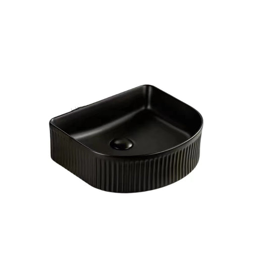 VITO Athena Fluted Arch Premium Ceramic Above-Counter Basin 400*360*130mm ATH4036AR-GW/MW/MB