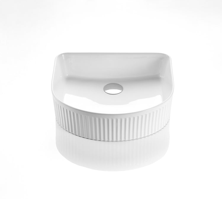VITO Geneva Fluted Arch Premium Ceramic Above-Counter Basin 415*365*120mm GNV4135AR
