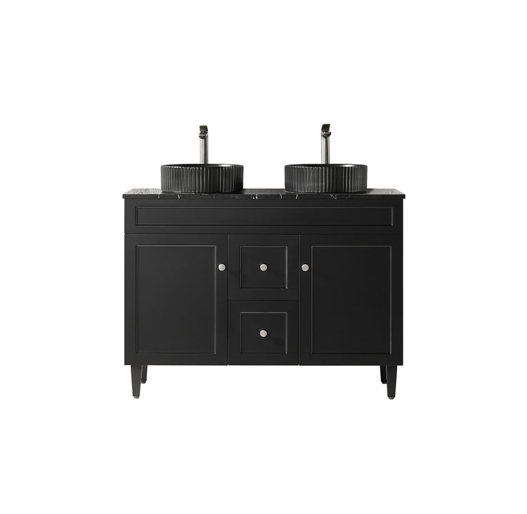 VITO Hamilton Floor PVC Cabinet Soft Closing Doors,Middle Drawers 1200mm HMT124DL-MW/MB