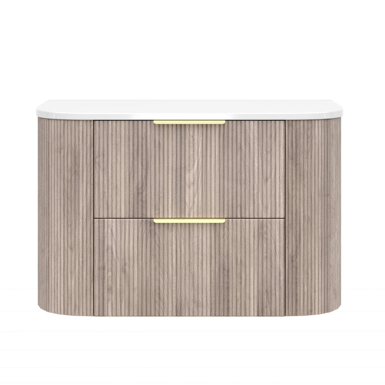 Vito Artis-D Wall-Hung PVC Curved Vanity with Soft-Close Drawers 600/750/900/1200/1500