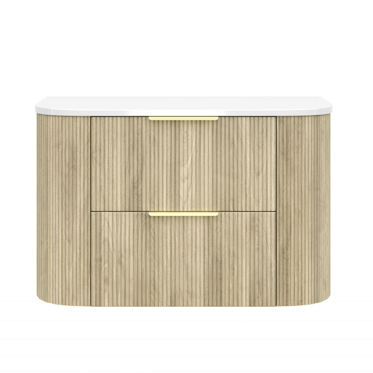 VITO ARTIS Fluted Curved Vanity with soft closing drawers 600-900mm