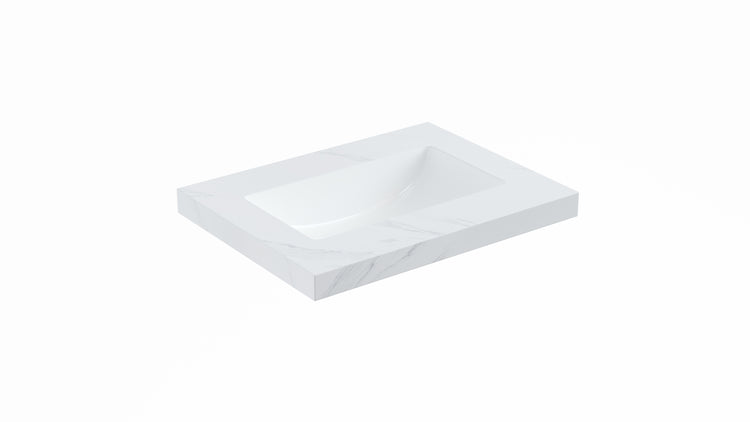 VITO DeLume SINTERED top seamless jointed with ceramic basin 600/750/900/1200/1500mm NDU64/74/94/124/154-TH/NTH