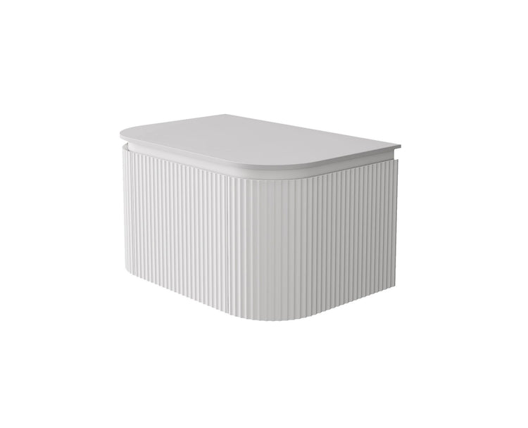 VITO NOOSA Fluted Curved Vanity with Side Drawers 890*493*470mm (NOS900W-MW)