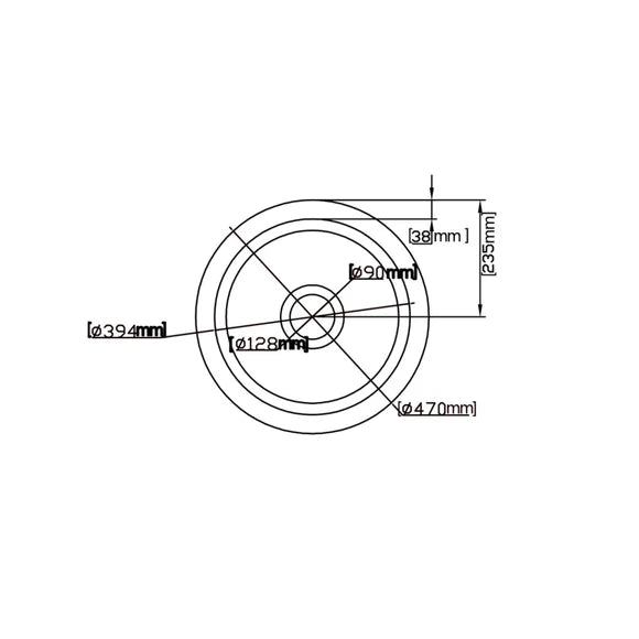 Camden Fireclay round insert/undermound sinks 470*228mm (FCND470GW/MB)