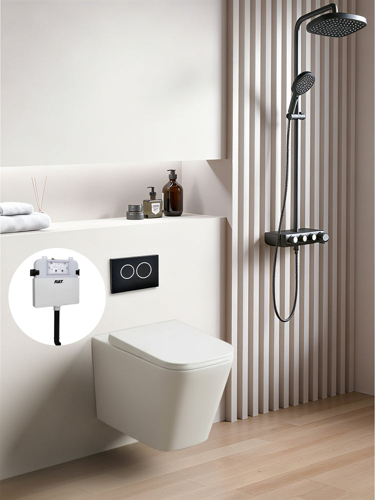 Qubist  R&T inwall floor toilet suite G30032/G3005+ KDK103