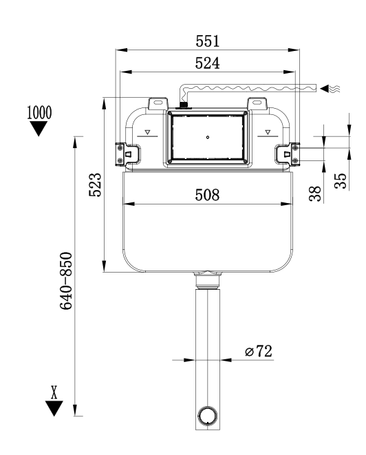 Avery R&T In Wall Floor Toilet Suite G30032/G3005+ KDK102
