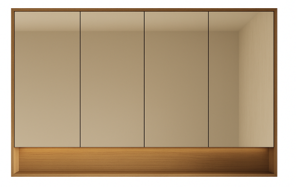 Gallio Shaving Cabinet 600/750/900/1200/1500 GALSV600/750/900/1200/1500-CO/PO