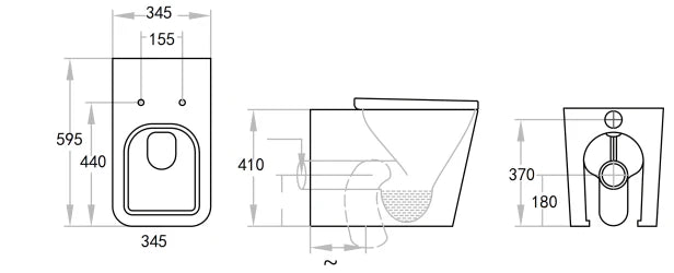 Qubist  R&T inwall floor toilet suite G30032/G3005+ KDK103