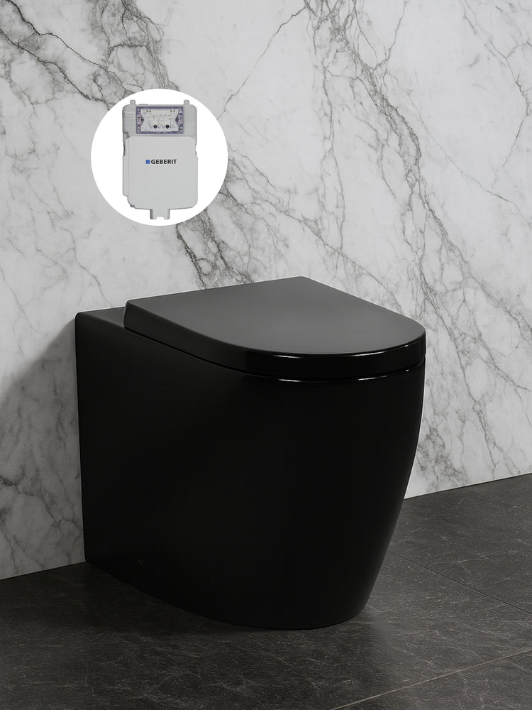 Veda Geberit inwall floor toilet suite (Sigma8/Kapp + KDK105T-B)