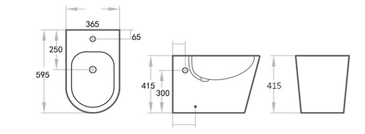 Velora BTW Bidet 590*365*410mm V202