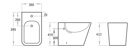 Nuvia BTW Bidet 595*355*410mm V203