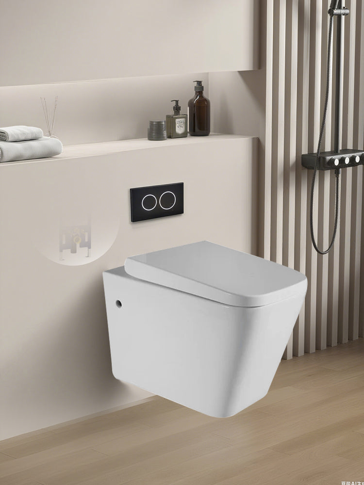 Qubist Geberit In Wall Wall Hung  Toilet Suite (Geberit Sigma 8- F+KDK303)