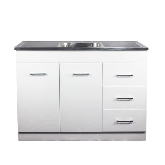 PVC Kitchenette Cabinet (KM1248-Cab) with Stainless Steel Sink (BK446D)1180*485*900mm