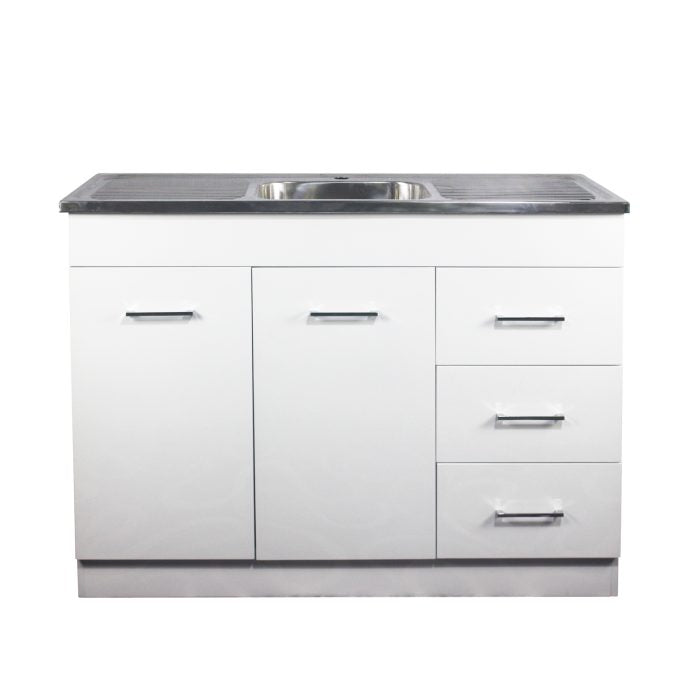 PVC Kitchenette Cabinet (KM1248-Cab) with Stainless Steel Sink (BK446D)1180*485*900mm
