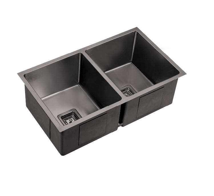Double-bowl Stainless Steel Sink（PKS-775DS-GM）775×450×235mm