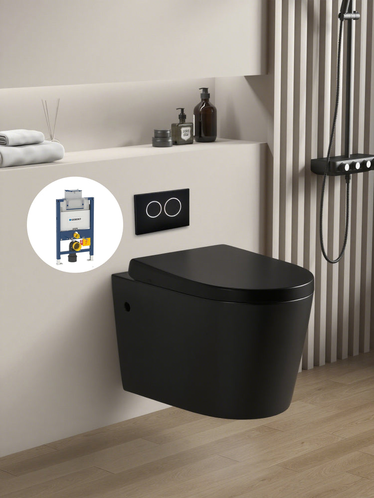 Avery Geberit inwall wall hung toilet suite (Geberit Sigma 8- F/Kappa- F+KDK302-B)