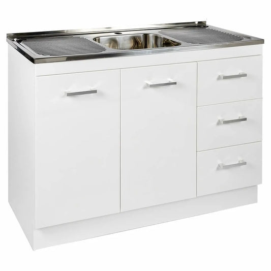 PVC Kitchenette Cabinet (KM1248-Cab) with Stainless Steel Sink (BK446D)1180*485*900mm