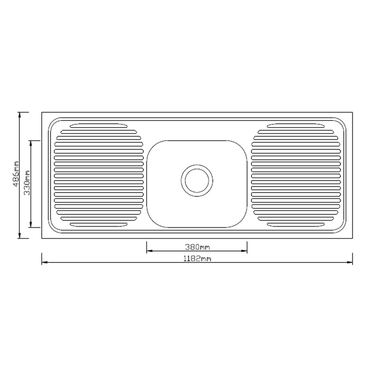PVC Kitchenette Cabinet (KM1248-Cab) with Stainless Steel Sink (BK446D)1180*485*900mm