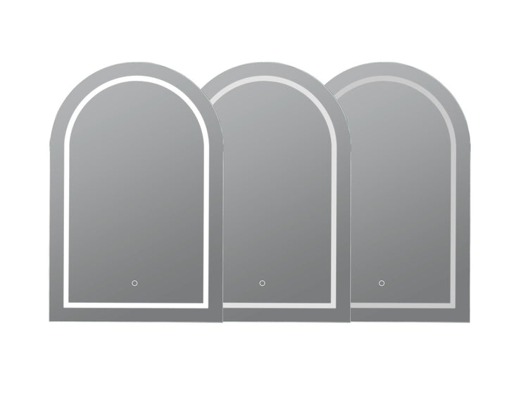 Lumero LED PVC Mirror Shaving Cabinet 600x900x155mm LARSV6090MW-LED/LARSV6090MB-LED