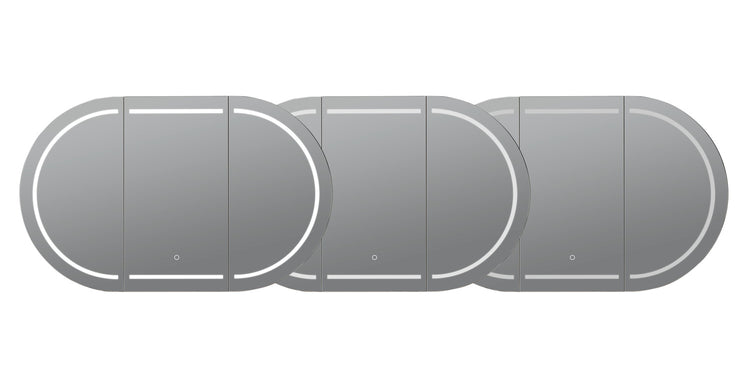 Lumero LED PVC Mirror Shaving Cabinet 1200/1500 LOSV1275MW-LED/LOSV1275MB-LED