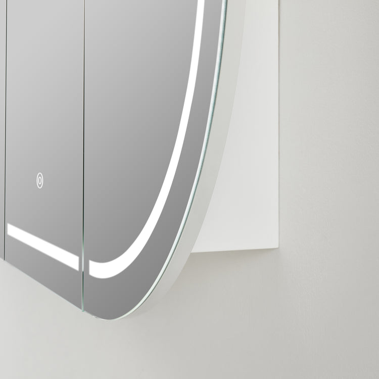 Lumero LED PVC Mirror Shaving Cabinet 1200/1500 LOSV1275MW-LED/LOSV1275MB-LED