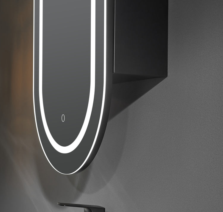 Lumero LED PVC Mirror Shaving Cabinet 450x900x155mm LOSV4590MW-LED/LOSV4590MB-LED