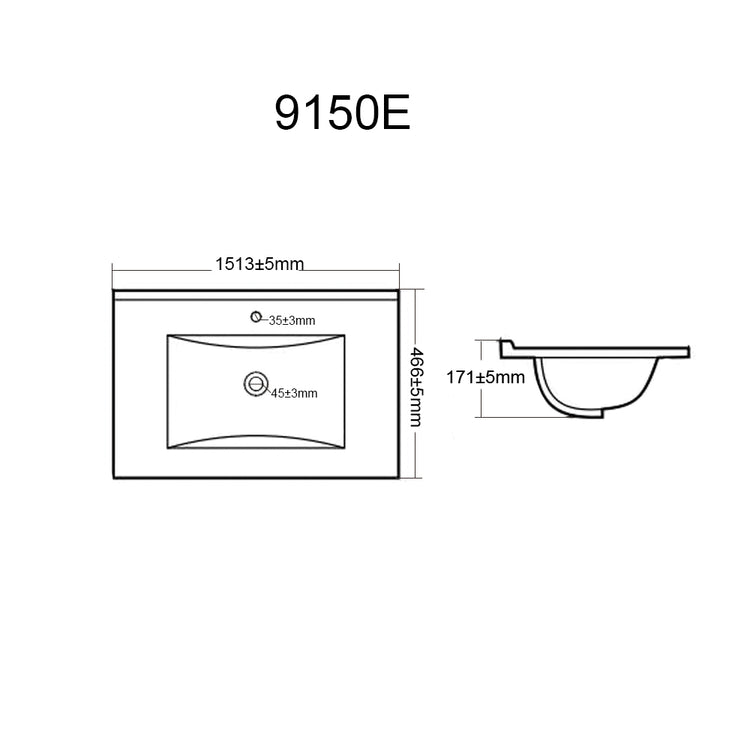 VITO Ceramic Top 600-1510mm PC6046/7546/9046/1246/1546