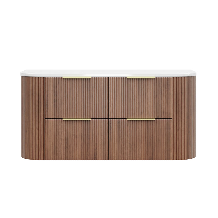 Vito Artis-D Wall-Hung PVC Curved Vanity with Soft-Close Drawers 600/750/900/1200/1500