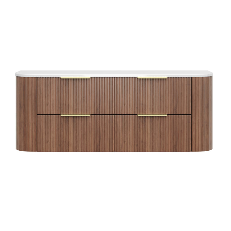 Vito Artis-D Wall-Hung PVC Curved Vanity with Soft-Close Drawers 600/750/900/1200/1500