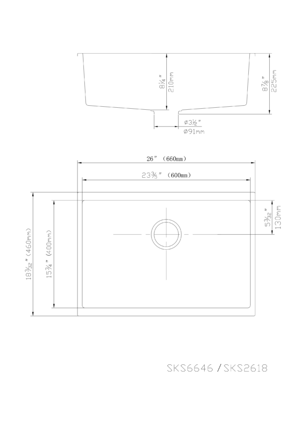 Quartz Undermount Kitchen Sink 660*460*225mm (QZ6646-MB)