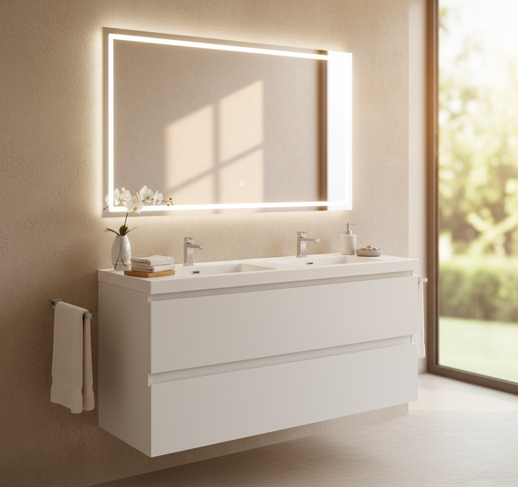 VITO  REFINE Wall Hung PVC Cabinet With U Shape Soft Closing Drawers 1200-1500mm