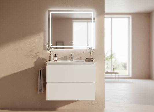 VITO REFINE Wall Hung PVC Cabinet With U Shape Soft Closing Drawers 600-900mm