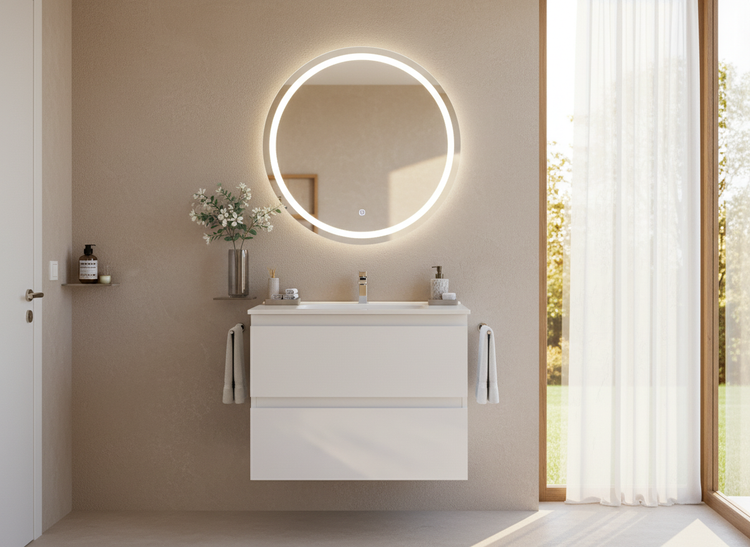 VITO REFINE Wall Hung PVC Cabinet With U Shape Soft Closing Drawers 600-900mm