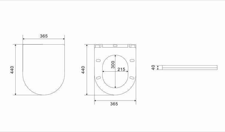 Toilet Seat Cover Set For Toilet Ranges SC1064/SC1064-MW/SC1064-MB