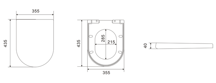 Standard UF Toilet Cover Seat For Toilet Ranges SC804/SC804GB/SC804MW/SC804MB
