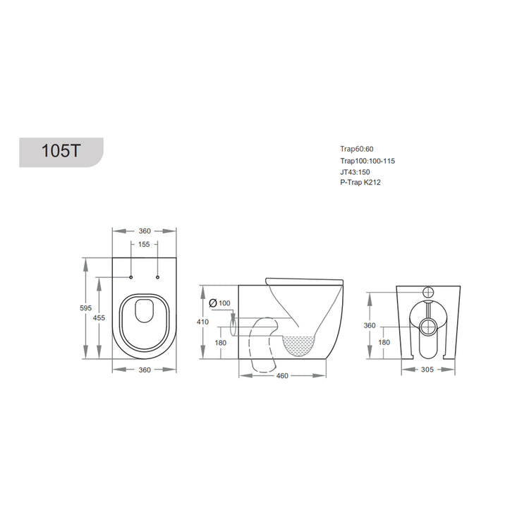 Veda Geberit inwall floor toilet suite (Sigma8/Kapp + KDK105T-B)