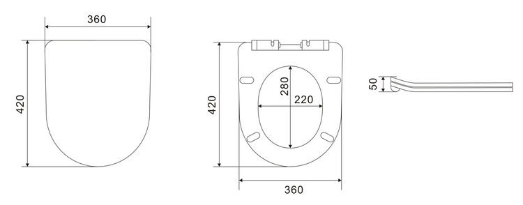 Slim UF Toilet Cover Seat SC805