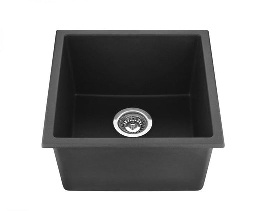 Quartz Undermount Kitchen Sink Single Bowl 381*457*220mm QZS3845-MB