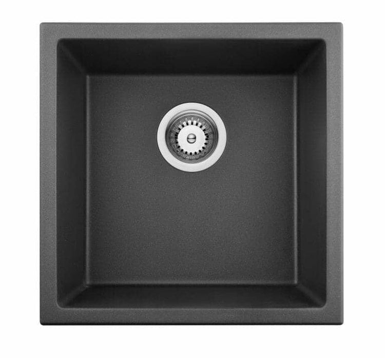 Quartz Undermount Kitchen Sink Single Bowl 381*457*220mm QZS3845-MB