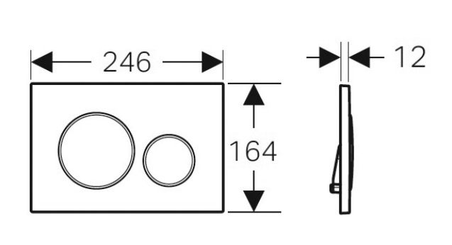 Geberit Toilet Button Chrome Plate Sigma20KK/SN/KH/KJ/KM/JQ/MBM/GW/MW