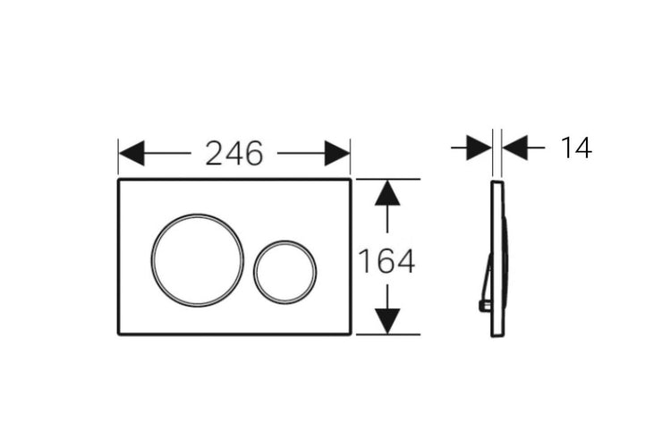 Geberit Toilet Button Flush Plate For Concealed Cistern Sigma21MB/JM/SJ