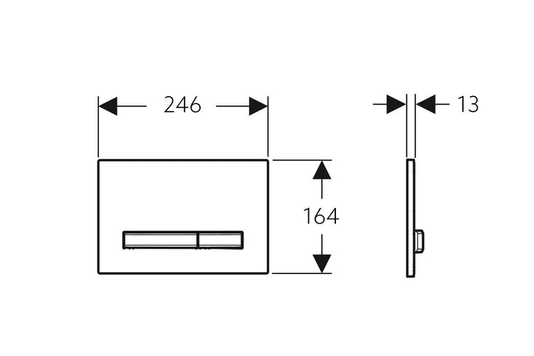 Geberit Toilet Button Flush Plate For Concealed Cistern Sigma50KJ/DW/SD