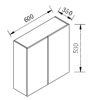 Kitchen Range hook Cabinet 2 Door Cupboard 530/620/630/720mm W600-620-BOX/W600-530-BOX/W600-720-BOX/W600-630-BOX