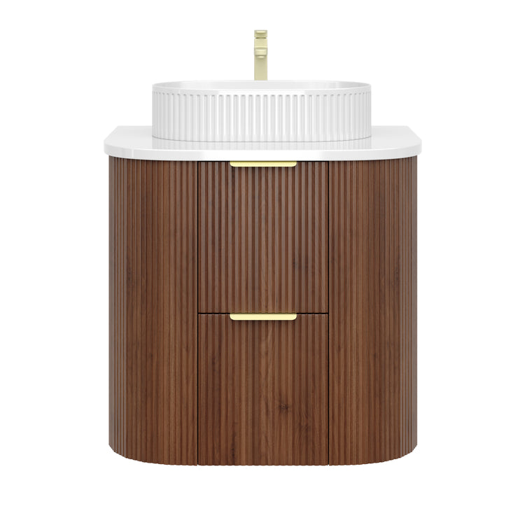 VITO ARTIS Fluted Curved Vanity with soft closing drawers 600-900mm